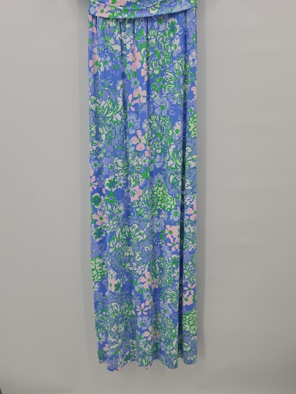 Lilly Pulitzer Pirigi Boat Neck Sunwashed Blue Plumes In Bloom Maxi Dress - Picture 6 of 8
